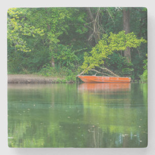 The Orange Boat Stone Coaster