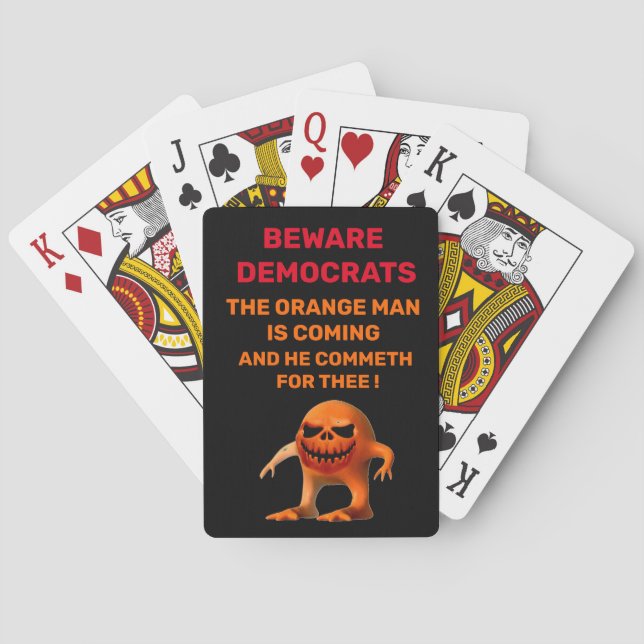 The ORANGE MAN Playing Cards (Back)