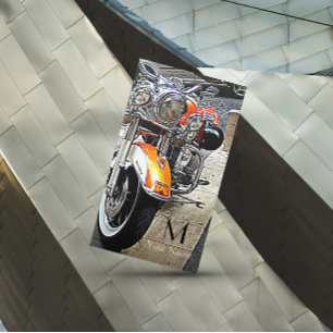 The orange motorcycle business card