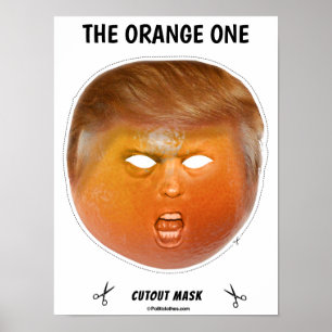 The Orange One Halloween Mask Poster