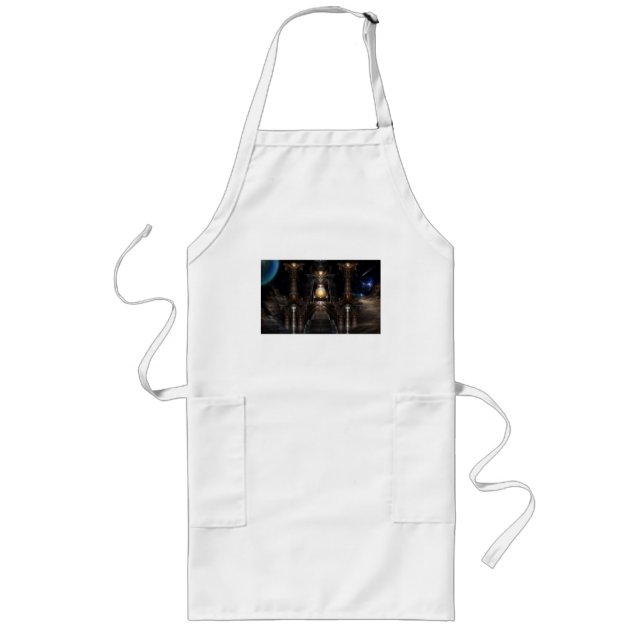 The Orb Of Acrellis Fractal Art Long Apron (Front)