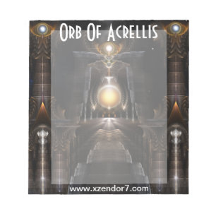 The Orb Of Acrellis Fractal Art Notepad
