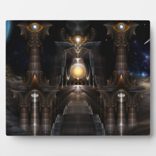 The Orb Of Acrellis Fractal Art Photo Plaque