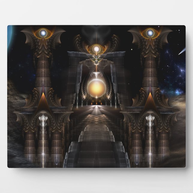 The Orb Of Acrellis Fractal Art Photo Plaque (Front)