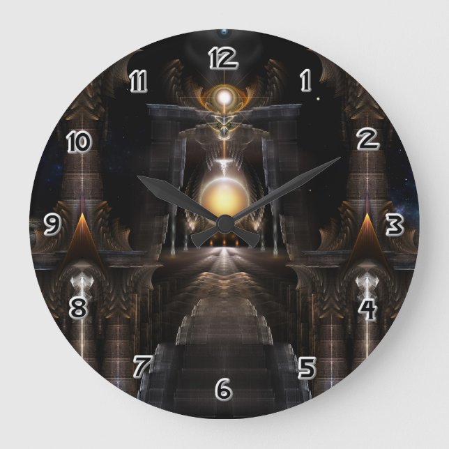 The Orb Of Acrellis Fractal Art Wall Clock (Front)