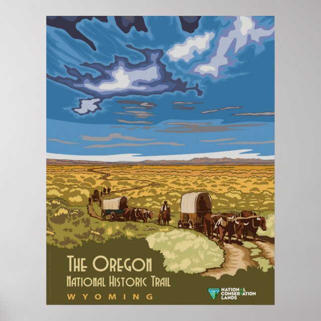 The Oregon Historic Trail Poster (Front)