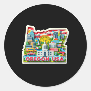 The Oregon State In Usa Sticker