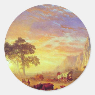 The Oregon Trail, Albert Bierstadt Classic Round Sticker