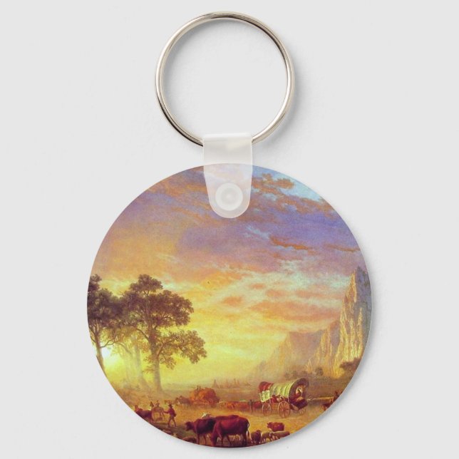 The Oregon Trail - Albert Bierstadt Key Ring (Front)