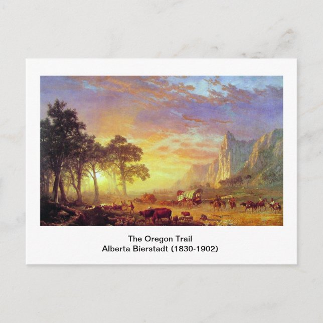 The Oregon Trail,  Albert Bierstadt Postcard (Front)