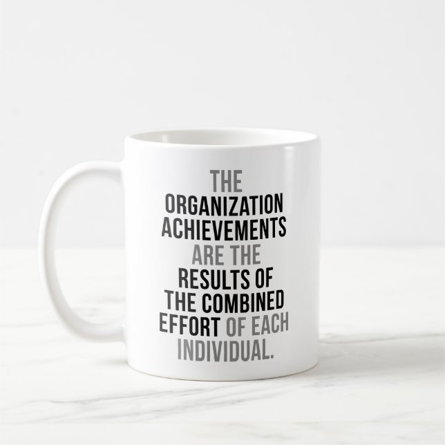 The Organisation Achievements Coffee Mug (Left)