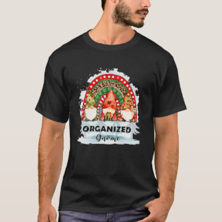 The Organized Gnome Matching Christmas Rainbow Leo T-Shirt