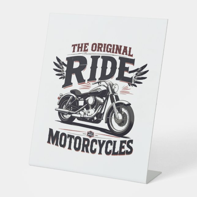 the orginal ride bike pedestal sign (Front)