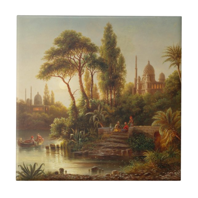 The Orient in the Evening Light – Albert Rieger Ceramic Tile (Front)