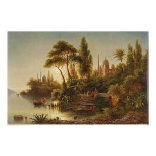 The Orient in the Evening Light – Albert Rieger Poster