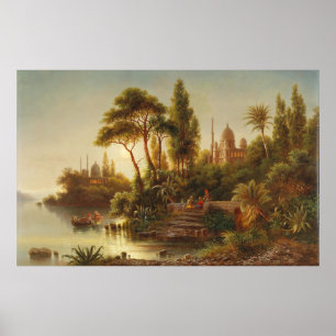 The Orient in the Evening Light – Albert Rieger Poster
