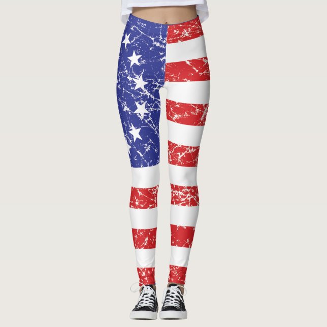 The Original Betsy Ross Flag Leggings (Front)