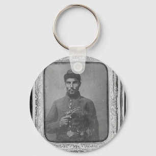 The Original Black American Soldier Key Ring
