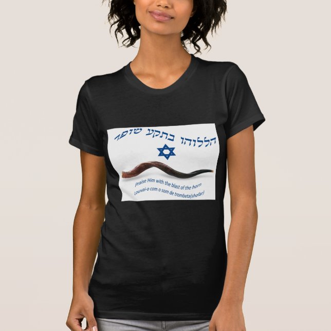 The Original Bless of Shofar - Psalms 150:3 T-Shirt (Front)