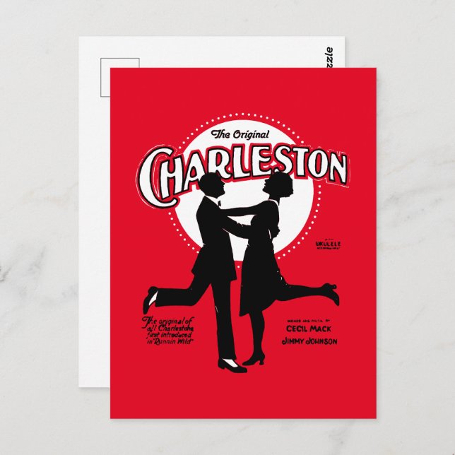 The Original Charleston Dance Sheet Music 1923 Postcard (Front/Back)