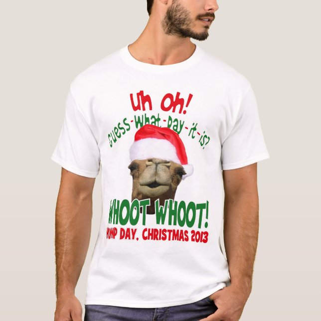 The Original Christmas Hump Day Camel Santa Shirt (Front)
