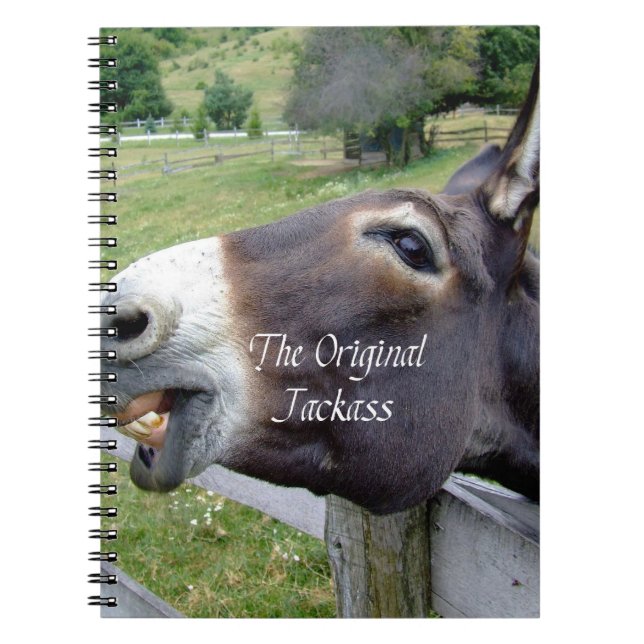 The Original Jackass Funny Donkey Mule Farm Animal Notebook (Front)