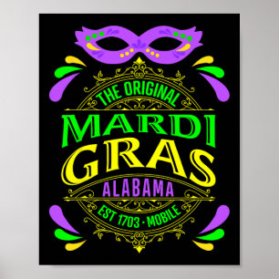 The Original Mobile Alabyma Mardi Gras 2025 Poster
