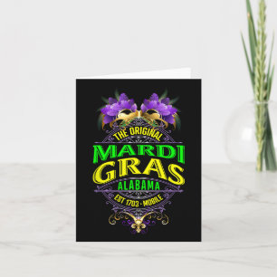 The Original Mobile Alabyma Mardi Gras  Card