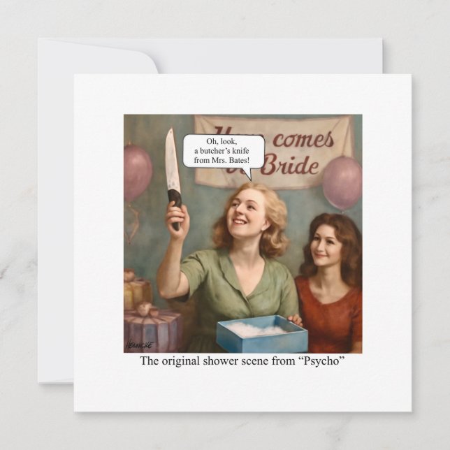 The original shower scene from Psycho. Invitation (Front)