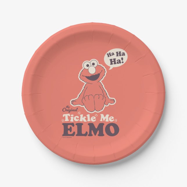 The Original Tickle Me Elmo Paper Plate (Front)