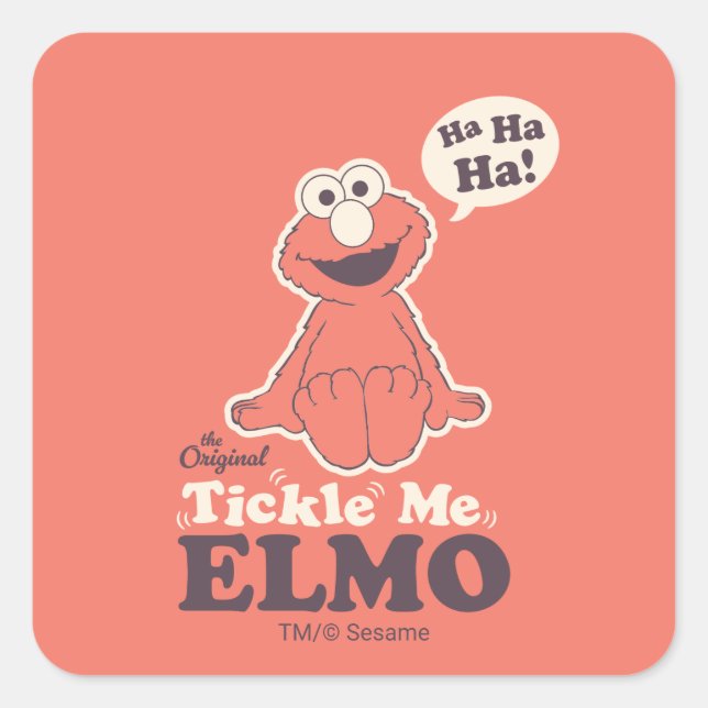The Original Tickle Me Elmo Square Sticker (Front)