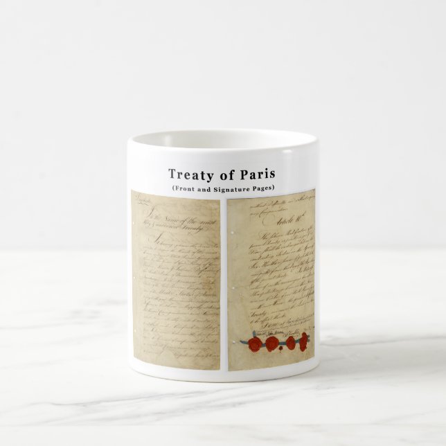 The ORIGINAL Treaty of Paris 1783 Coffee Mug (Center)