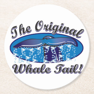 The-Original-Whale-Tail Round Paper Coaster