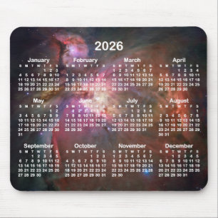 The Orion Nebula 2026 Calendar Mouse Pad