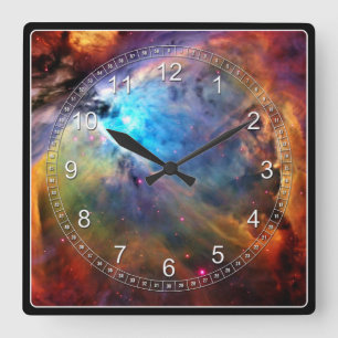 The Orion Nebula Square Wall Clock