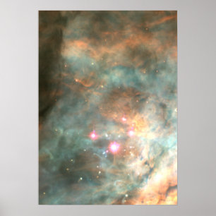 The Orion Nebula's Trapezium Cluster Poster