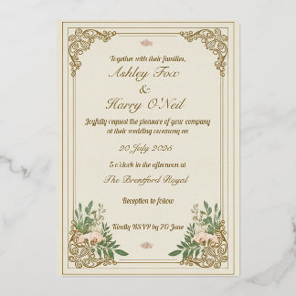 The Ornamental Flourish Wedding Invitation