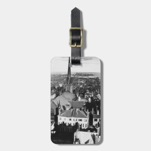 The ornamented spire of a church in Boston Luggage Tag