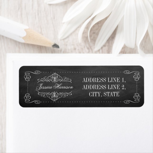 The Ornate Chalkboard Wedding Collection - Labels (Insitu)