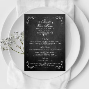 The Ornate Chalkboard Wedding Collection - Menus