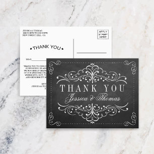 The Ornate Chalkboard Wedding Collection Postcard