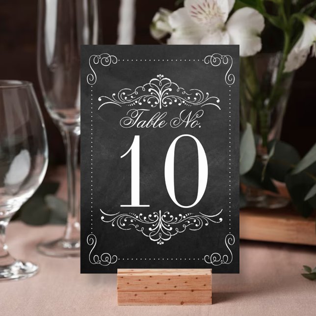 The Ornate Chalkboard Wedding Collection Table Number (Creator Uploaded)