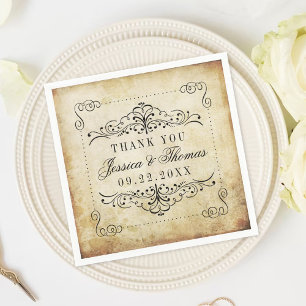 The Ornate Flourish Vintage Wedding Collection Napkin