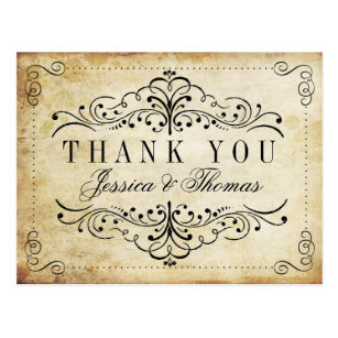 The Ornate Flourish Vintage Wedding Collection Postcard