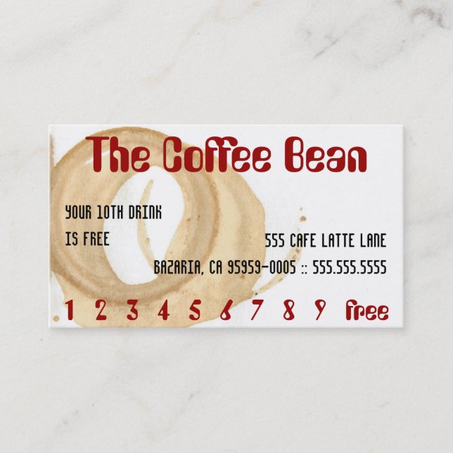 The Other Coffee Punch Card (Front)
