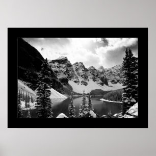 The Other Moraine Lake (Black & White) Poster