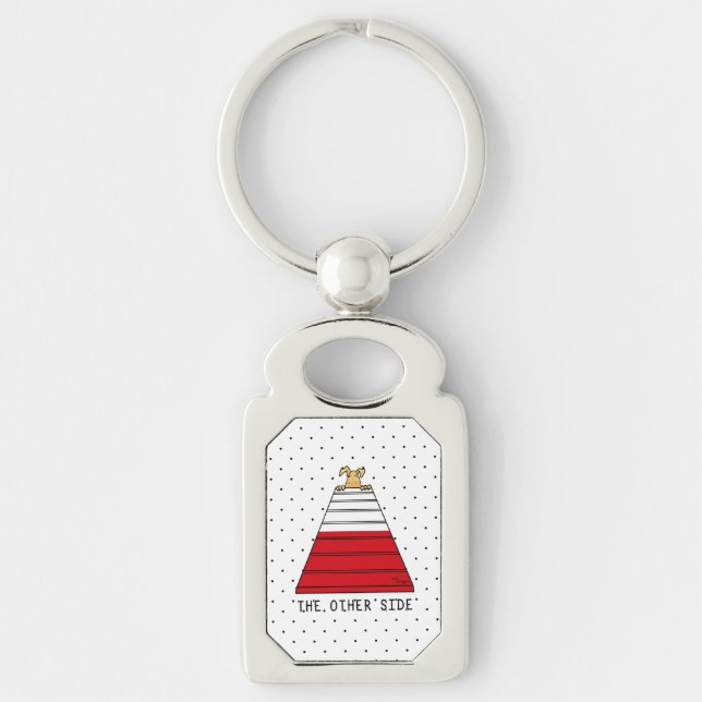 The Other Side - agility funny scared nervous dog Key Ring (Front)