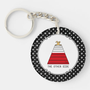 The Other Side - agility funny scared nervous dog Key Ring