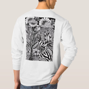 The other side – Black and White Hand-Drawn Art T-Shirt