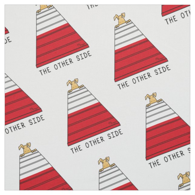 The Other Side - funny dog agility Fabric (Swatch)